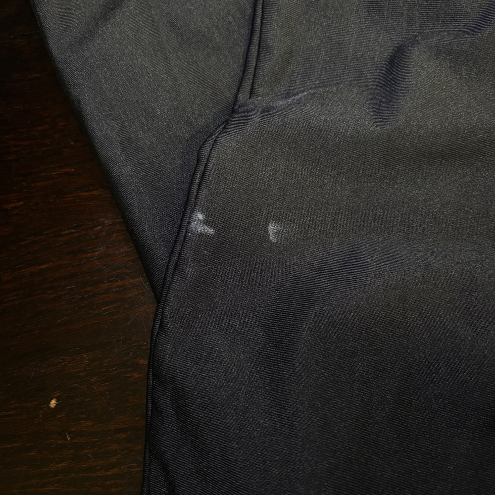 LL Bean Vtg Womens Black Stirrup Ski Bib Jumpsuit Base Layer Fleece Medium USA - Picture 7 of 16